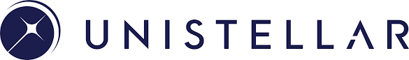 Logo di Unistellar, pioniere dell'astronomia con telescopi intelligenti eVscope.