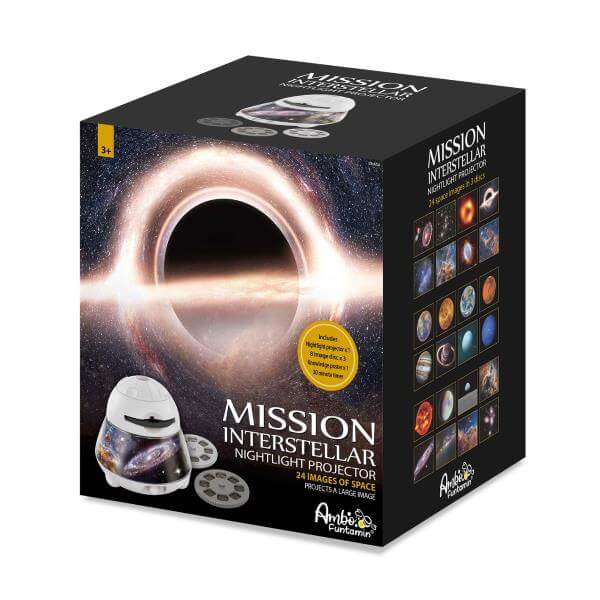 Proiettore Mission Interstellar Nightlight per bambini, proiezioni spaziali per stimolare l'immaginazione e la curiosità.