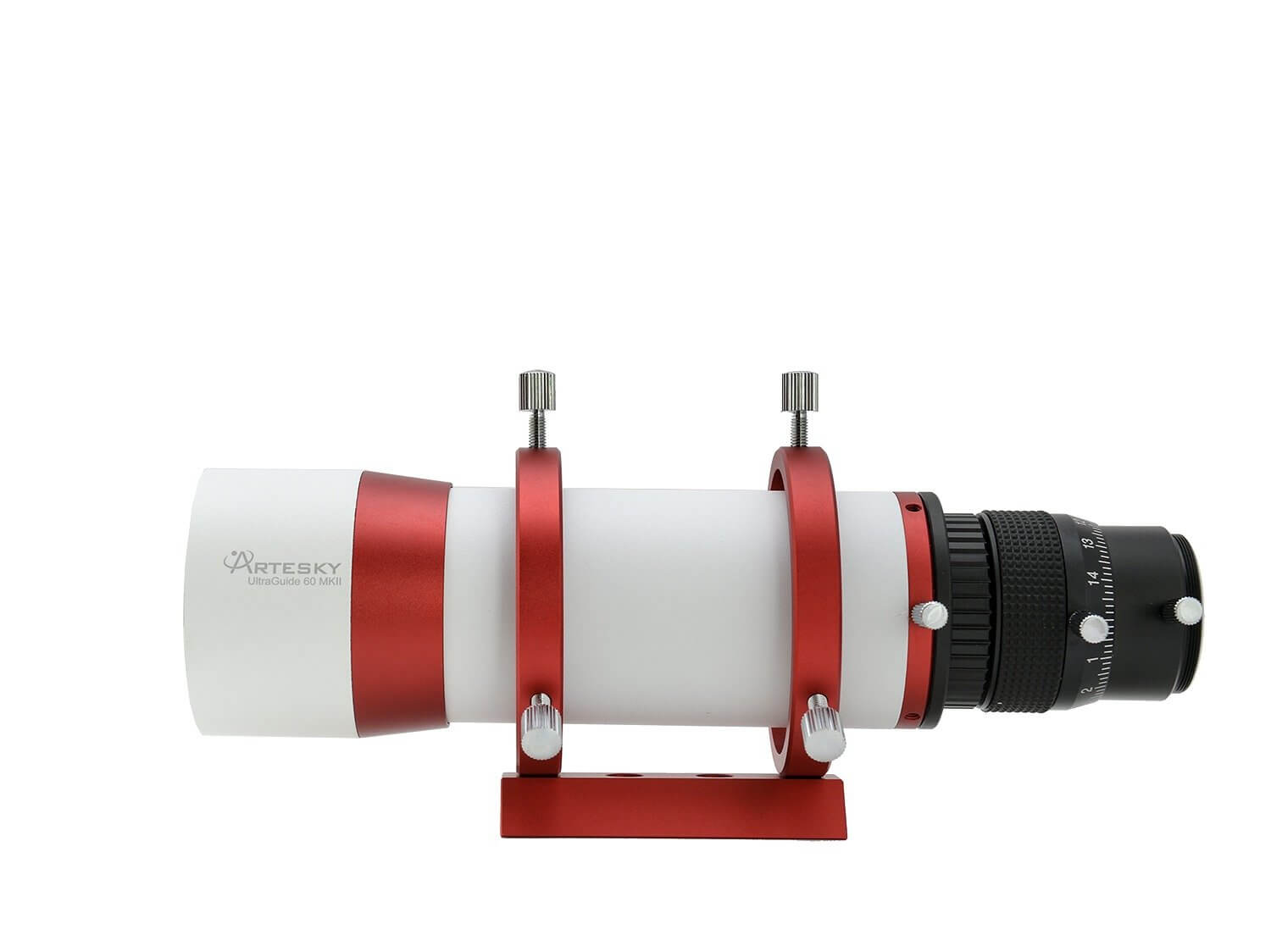 Telescopio guida Artesky UltraGuide 60 MKII, 60/240mm con focheggiatore elicoidale, ideale per astrofotografia, design moderno.