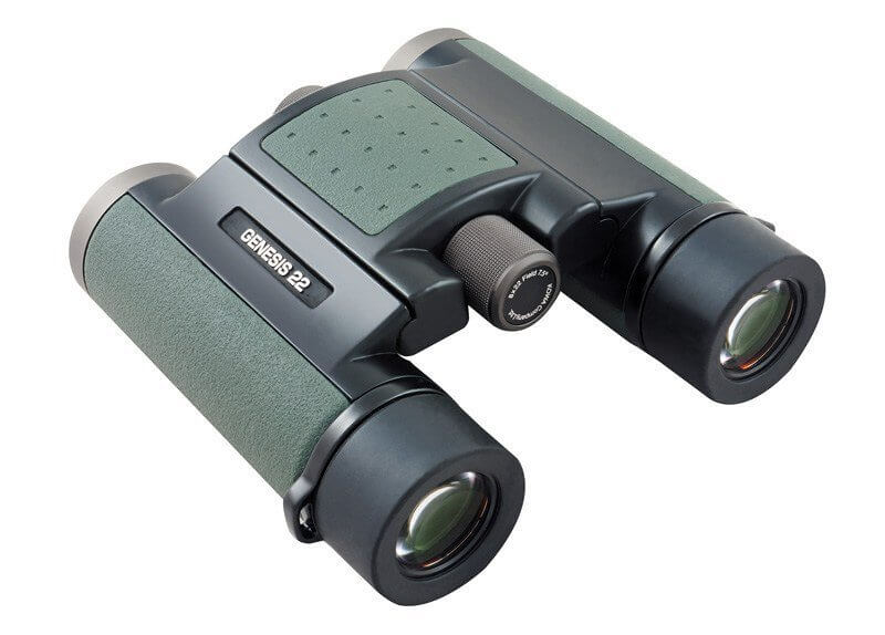 Binocolo Kowa Genesis Prominar 10x22 con prismi di Schmidt-Pechan, design elegante e compatto, prestazioni ottiche eccellenti.