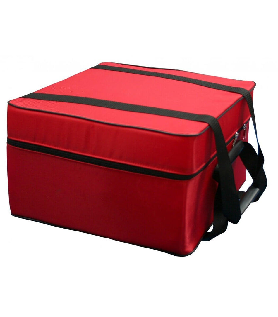 Custodia imbottita Geoptik Pack in Bag AZ-EQ5 in rosso per protezione e trasporto di montature telescopiche, robusta e pratica.