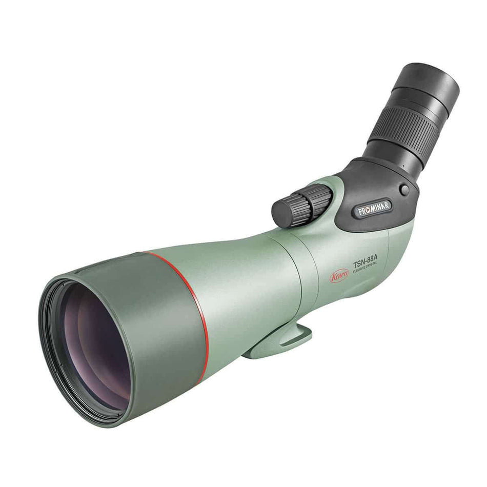 Cannocchiale Kowa TSN-88A Prominar angolato con ottica Fluorite e oculare zoom TE-11WZ II 25-60x per osservazione naturalistica.