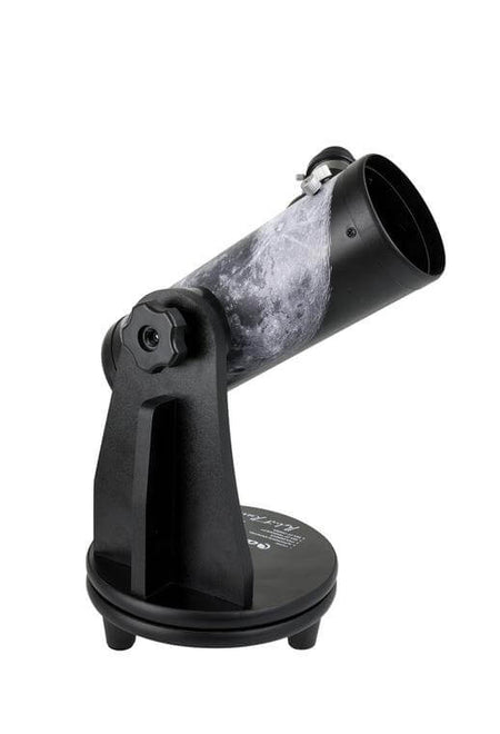Celestron Firstscope 76 firmato da Robert Reeves, telescopio portatile con serigrafia lunare per esplorazione del cosmo.
