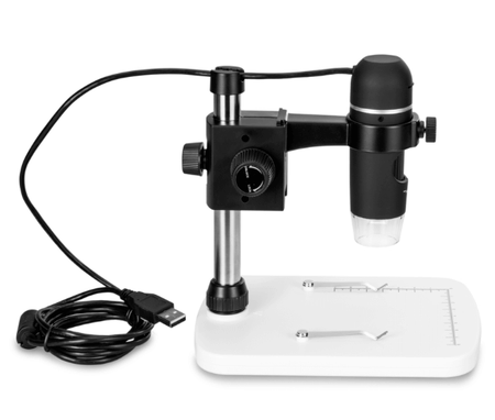 Microscopio digitale DiProgress Hooke USB5 con risoluzione 5Mpx e ingrandimento 300X, connettività USB per PC.