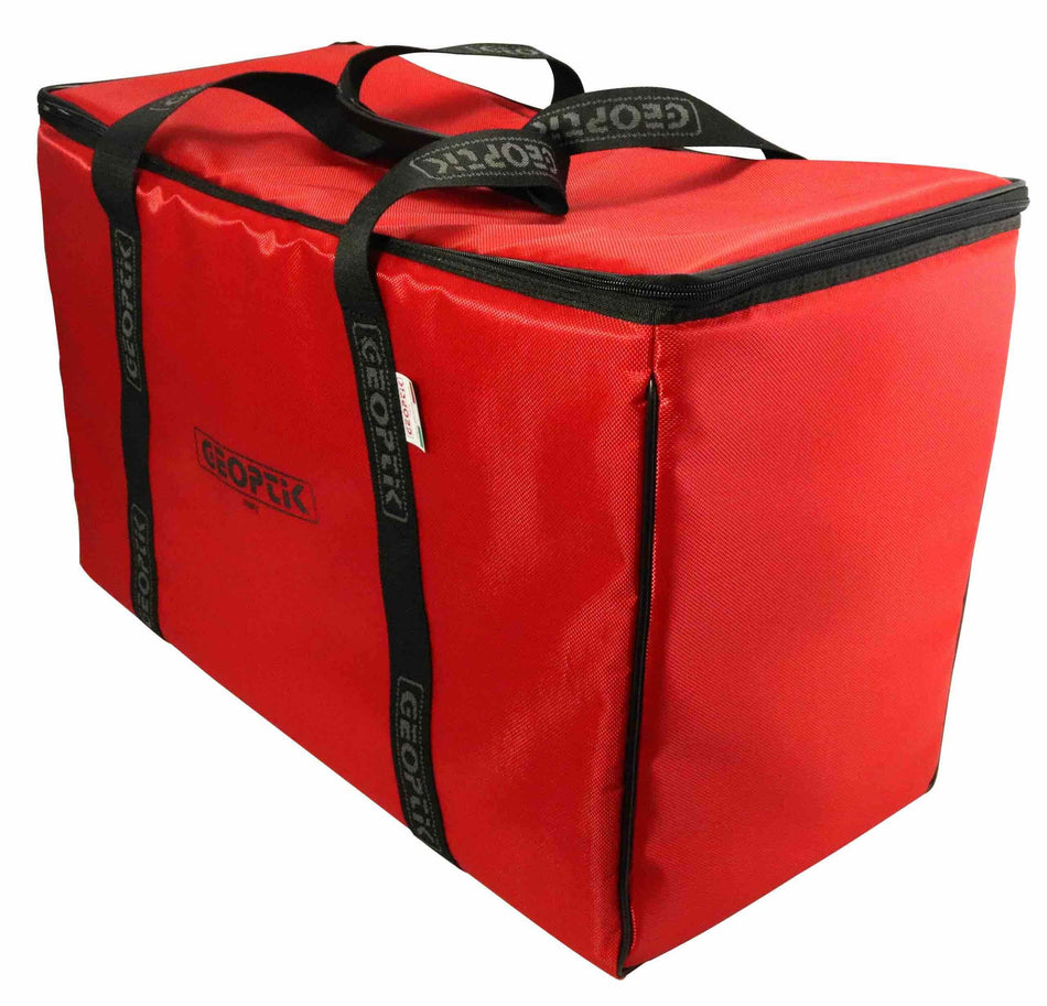 Borsa imbottita Geoptik per telescopi Schmidt-Cassegrain e Ritchey-Chrétien, colore rosso con maniglie, dimensioni 640x300xH380 mm