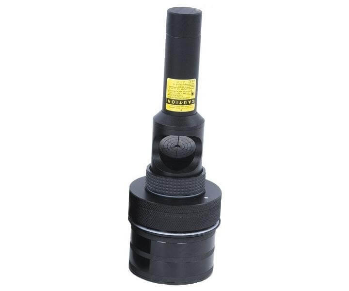 Collimatore laser Hotech SCA-2C per telescopi newtoniani, con adattatore autocentrante per regolazione precisa.