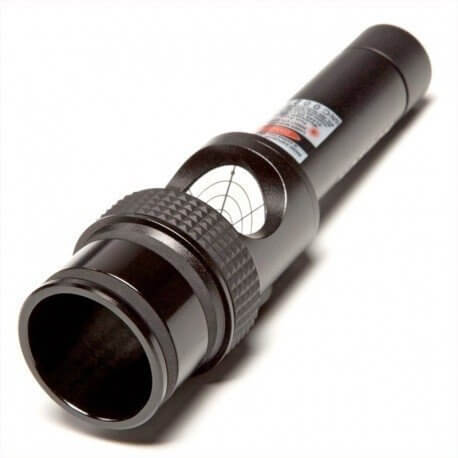 Collimatore laser Hotech SCA-125C per telescopi newtoniani, con adattatore autocentrante per regolazione precisa.