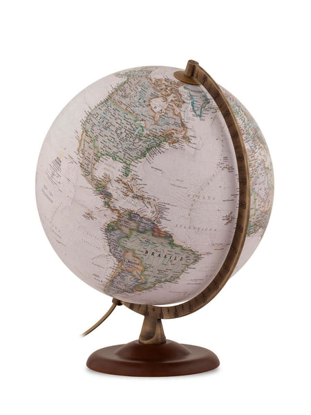 DiProgress Mappamondo Gold Executive NATGEO elegante su base in legno