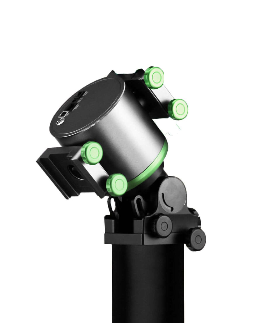 Montatura SkyWatcher WAVE 100i EQ-AZ Harmonic Drive per astrofotografia e osservazione, compatibilità Wi-Fi e Bluetooth.
