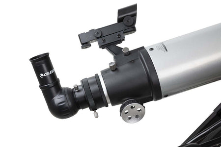 Celestron Starsense Explorer DX 102AZ telescopio rifrattore con tecnologia di puntamento facilitata, dettaglio dell'ottica.