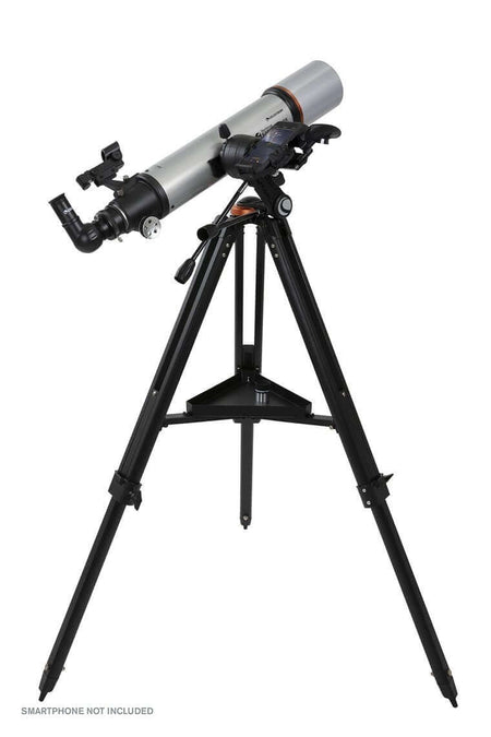 Telescopio Celestron StarSense Explorer DX 102AZ su treppiede, tecnologia di puntamento facilitata per osservare il cielo notturno.