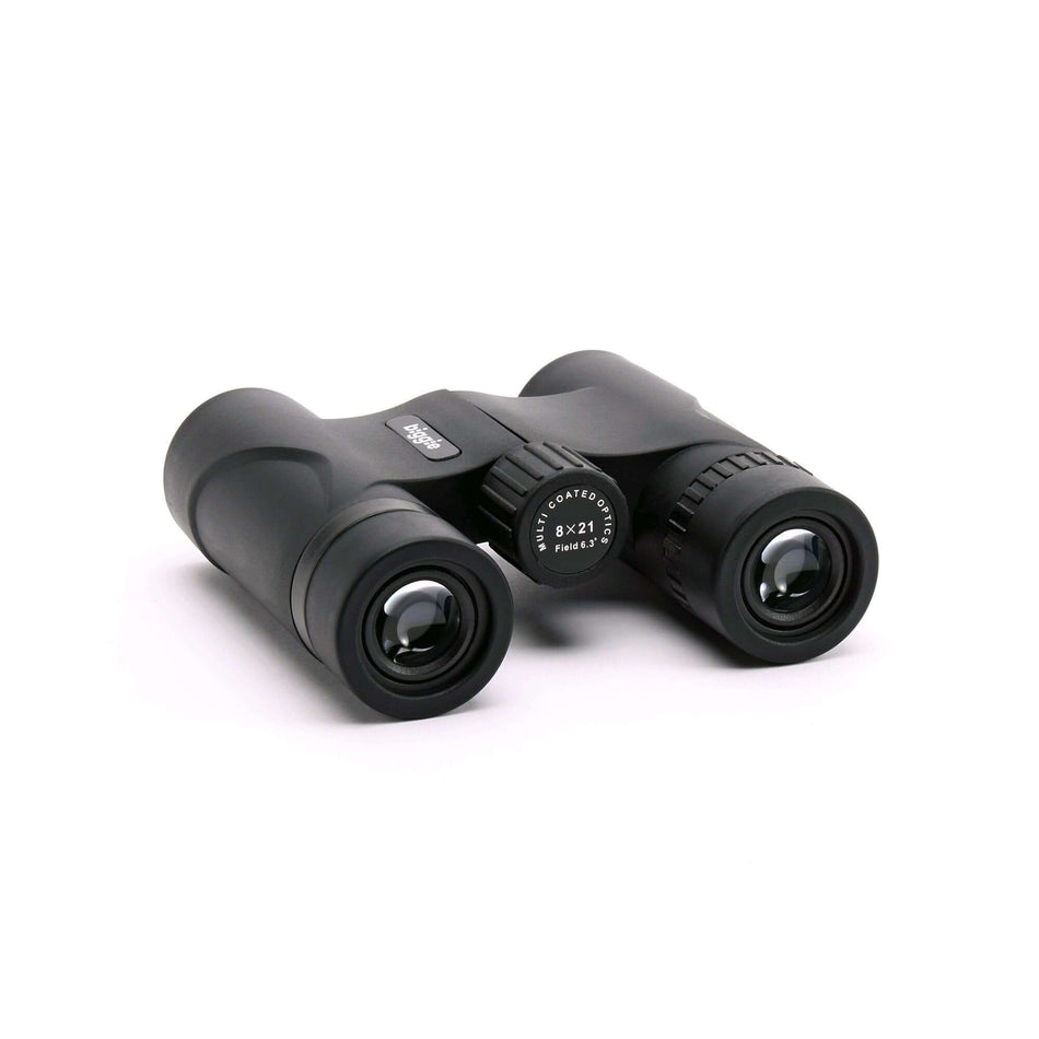 Binocolo Ziel Biggie 8x21 Nero compatto con prismi a tetto BK7 e antiriflesso Multi Coated, ideale per principianti ed esperti.