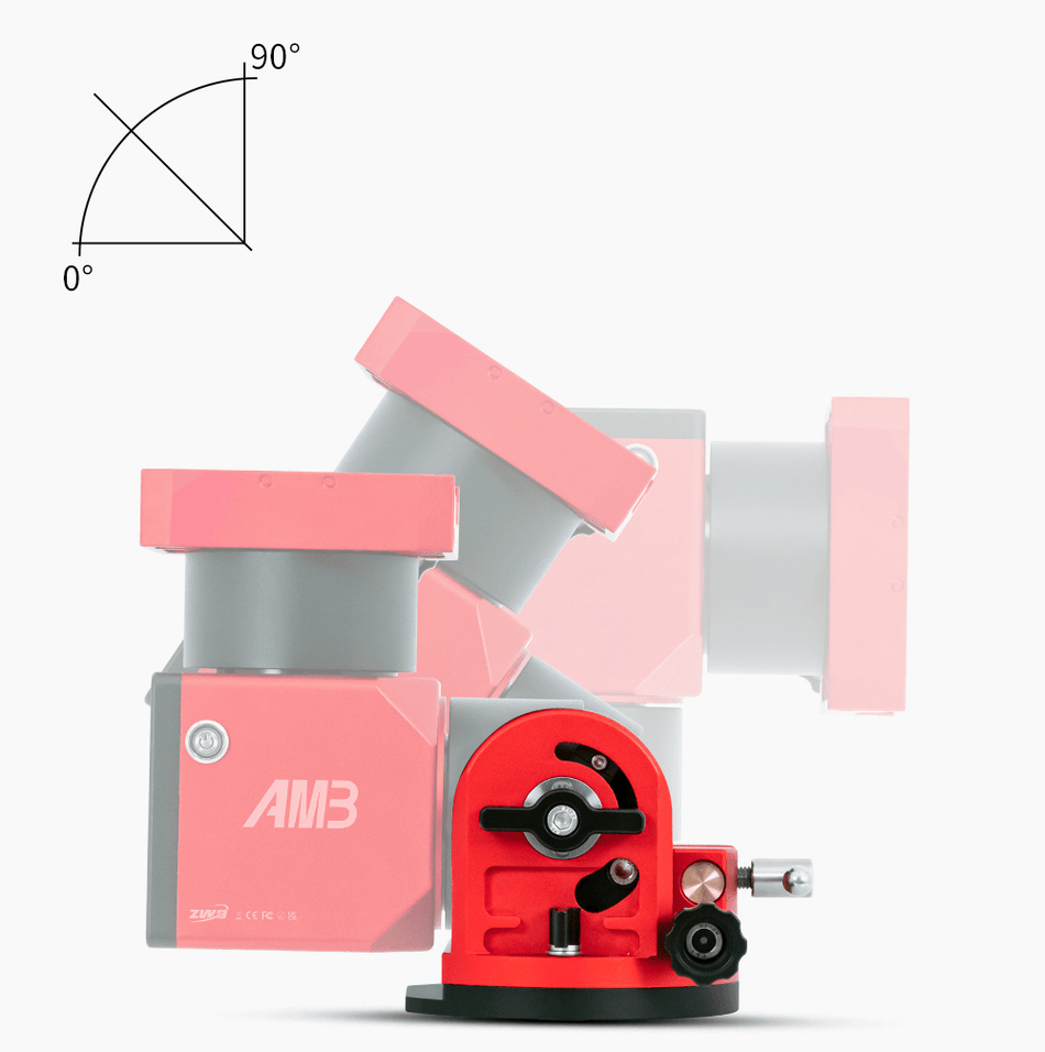 Alt Tag: Montatura Equatoriale ZWO AM3 per astrofotografia, leggera e compatta, supporta telescopi fino a 13 kg con contrappeso.
