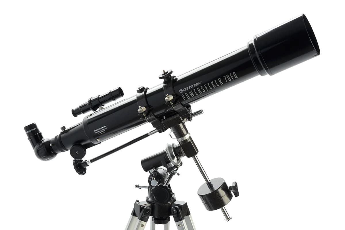 Celestron Powerseeker 70EQ - dettaglio montatura equatoriale