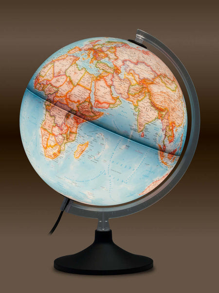 DiProgress Mappamondo Carbon Classic NATGEO su base nera