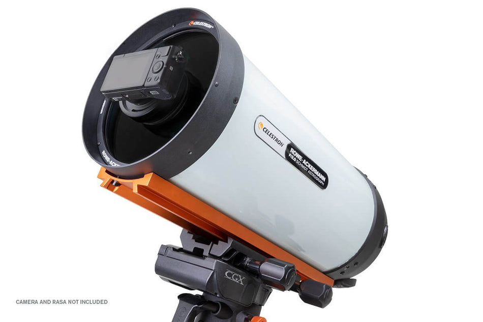 Adattatore foto Celestron RASA 8" per Sony Mirrorless montato su tubo ottico astrografo, realizzato in alluminio anodizzato.