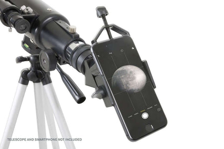 Adattatore universale Celestron per smartphone su telescopio per fotografare attraverso oculari da 31.8mm, senza smartphone incluso.