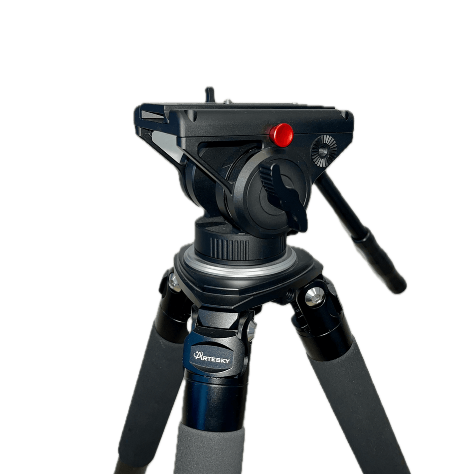 Treppiede Artesky in carbonio 36mm con testa fluida professionale