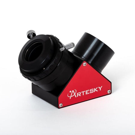 Artesky Diagonale dielettrico 2 pollici Fast Lock 90°, sistema di chiusura veloce per telescopi, in metallo, nero e rosso.
