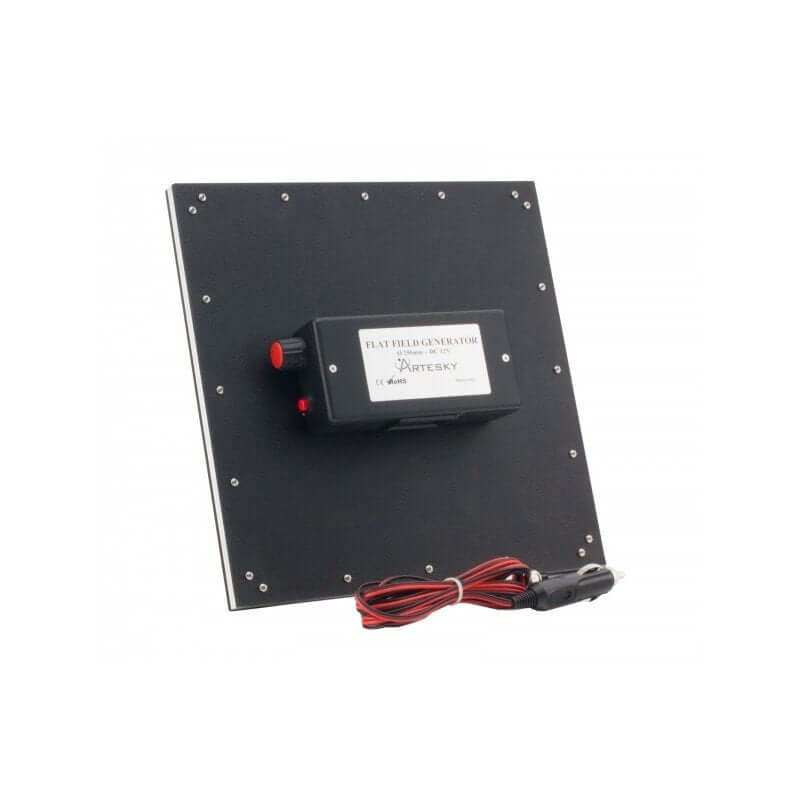 Alt Tag: Flat Box Artesky 250mm con regolatore di intensità integrato e voltmetro digitale, alimentazione 12V, tecnologia EDGE-LIT.