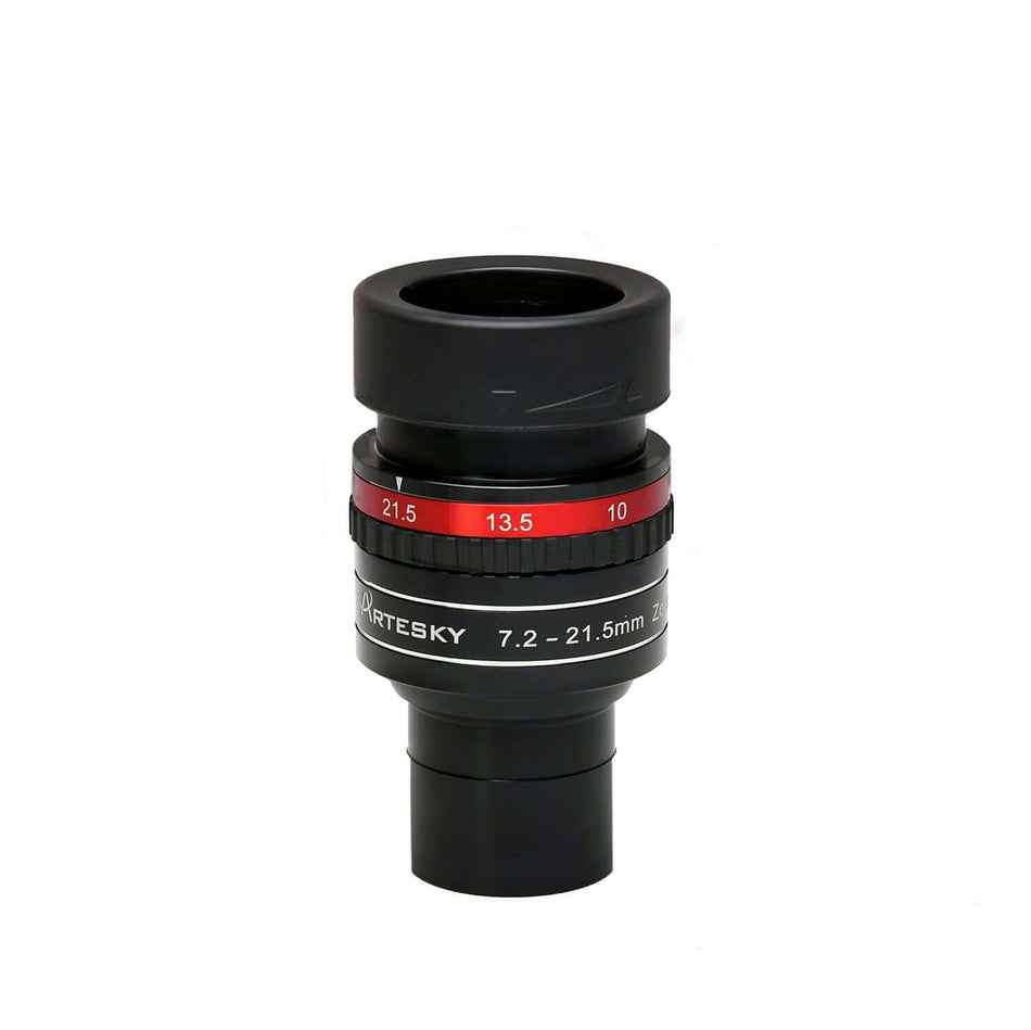 Oculare Zoom Artesky 7.2-21.5mm HD, ottica di alta qualità con campo visivo variabile 40°-60°, ideale per astrofili e osservazione del Sole.