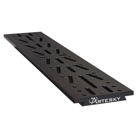 Piastra Losmandy 480mm Artesky, ideale per telescopi, compatibile con montature Losmandy, vista angolare del design resistente.