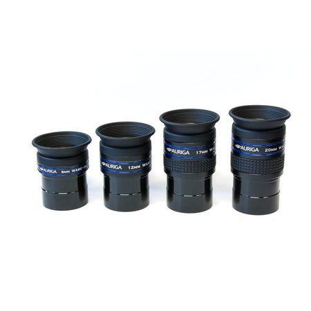Set di oculari Auriga Oculare WA Wide Angle con vari campi e lunghezze focali, ideali per osservazioni astronomiche, trattamento antiriflesso FMC.