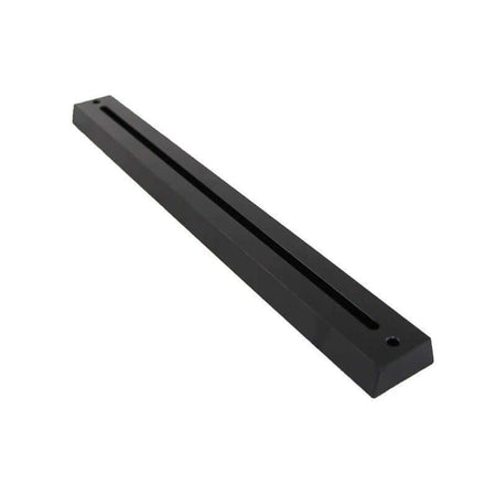 Barra Vixen Artesky 40cm in alluminio con fresatura centrale, perfetta per anelli e telescopi guida, colore nero opaco.