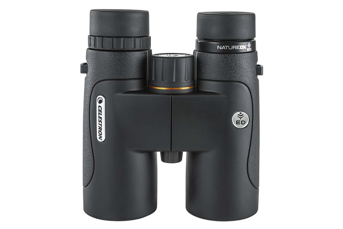 Binocolo Celestron Nature-DX ED 8x42 con lenti a bassa dispersione per immagini nitide e senza aberrazioni.