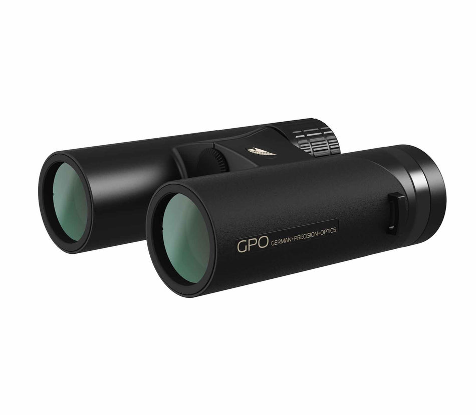 GPO Passion ED 8x32 Nero Binocolo, ottiche compatte e leggere, design ergonomico in magnesio, lenti ED per alta qualità visiva.