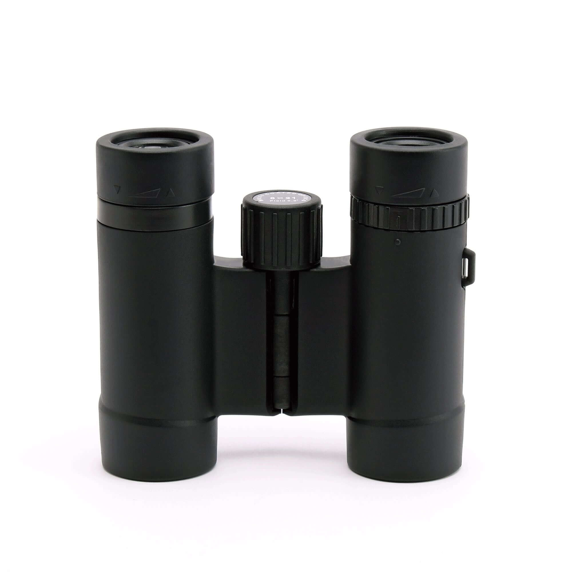 Binocolo Ziel Biggie 8x21 Nero, compatto e resistente, con prismi a tetto BK7 e sistema antiriflesso Multi Coated, ideale per ragazzi e neofiti.