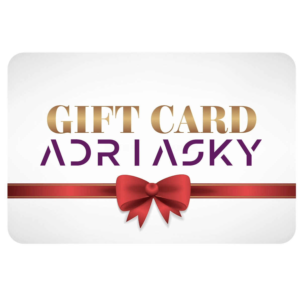 Carta Regalo Adriasky con fiocco rosso, ideale per telescopi e accessori.