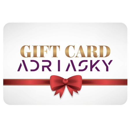 Carta Regalo Adriasky con fiocco rosso, ideale per telescopi e accessori.