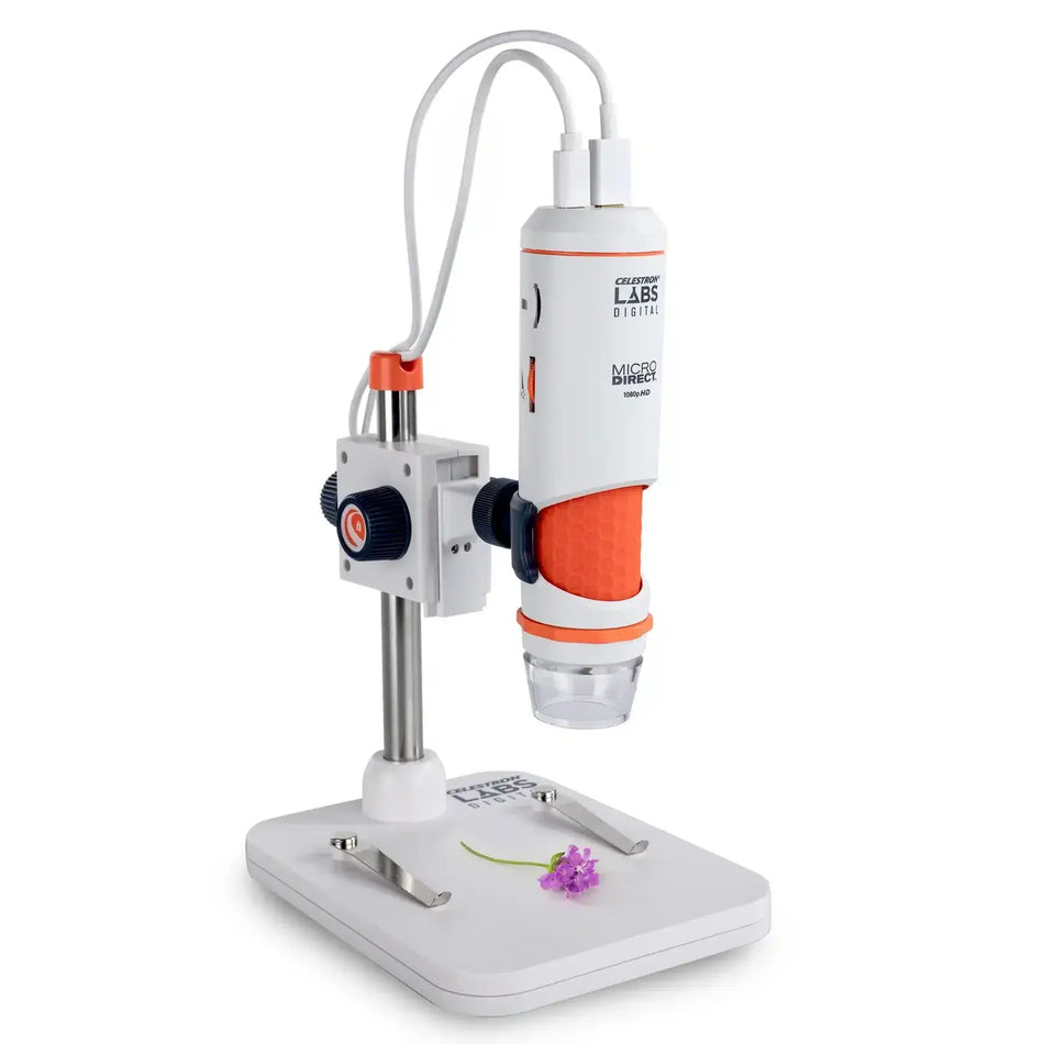 Celestron Microscopio Microdirect 1080p con supporto e fiore