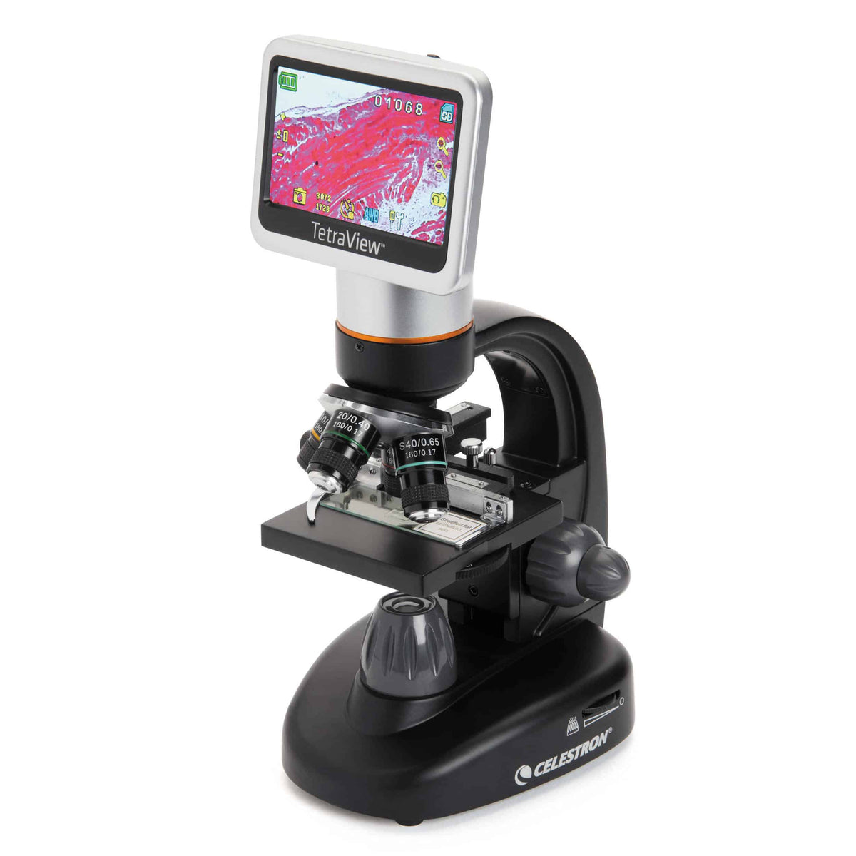 Celestron Microscopio Tetraview con schermo LCD 4,3"