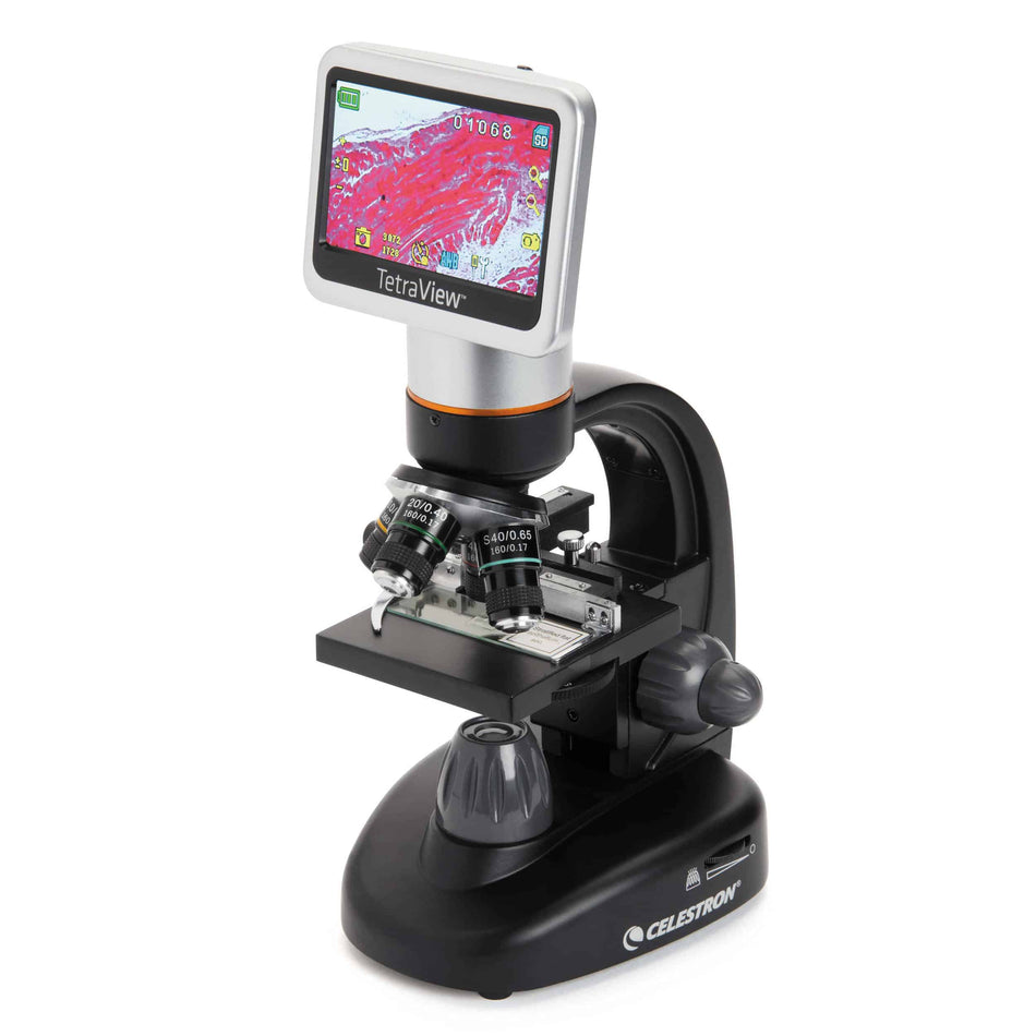 Celestron Microscopio Tetraview con schermo LCD 4,3"