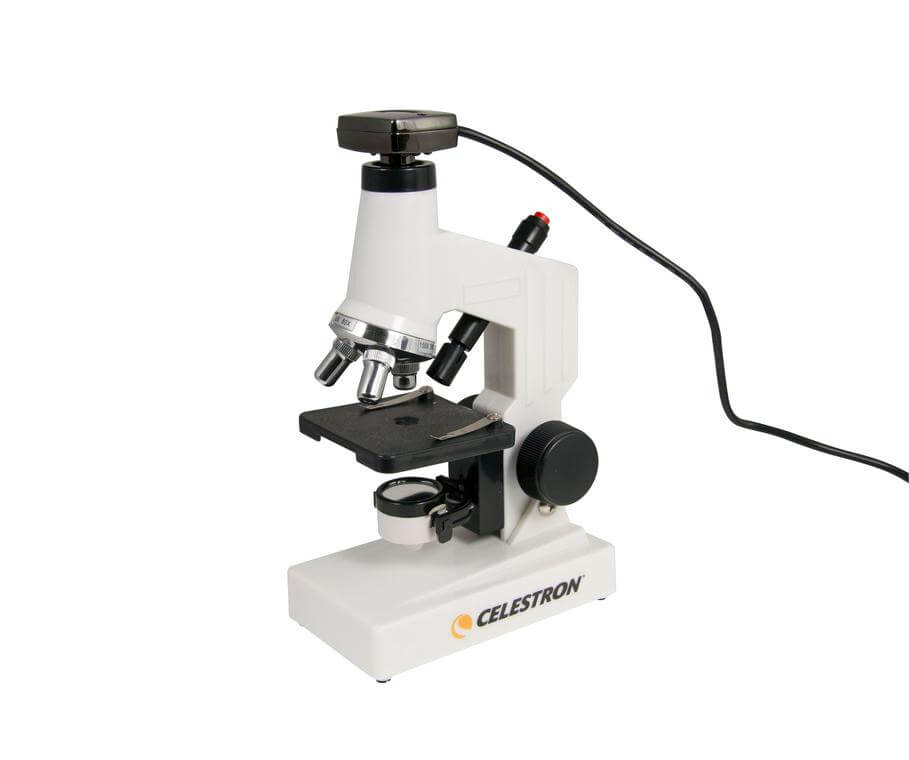 Celestron Microscopio Biologico con webcam, ingrandimento fino a 600x, con illuminazione e connettività USB.