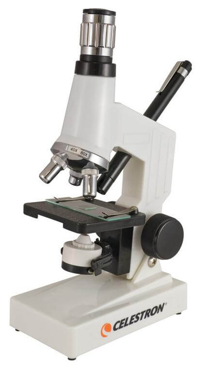 Microscopio Celestron per osservazioni e video a 600x con webcam integrata, visione scientifica dettagliata.