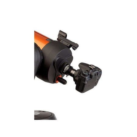 Celestron raccordo fotografico universale per telescopi con fotocamera reflex montata, ideale per foto astronomiche.