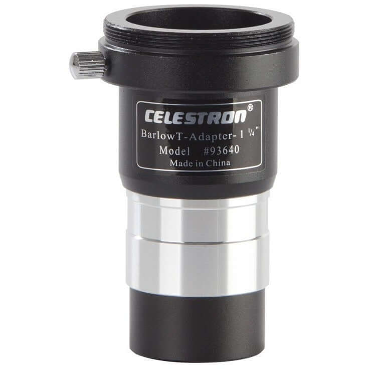 Raccordo Fotografico Universale Celestron con Barlow 2x per fotocamere reflex e telescopi da 31.8mm.