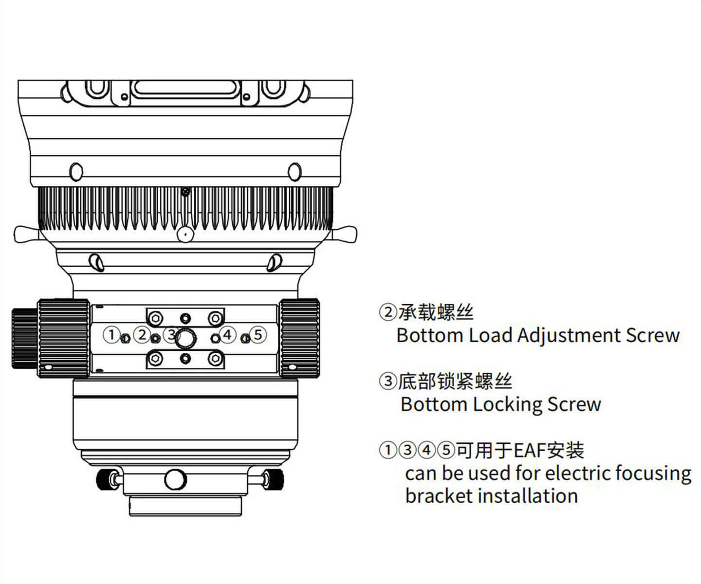 Schema meccanico Askar 160 APO F/7.0 Rifrattore Tripletto
