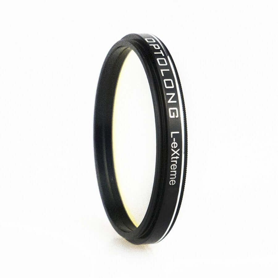 Filtro Optolong L-eXtreme 1.25" per astrofotografia, ideale per ridurre l'inquinamento luminoso con bande H-Alpha, OIII e H-Beta.