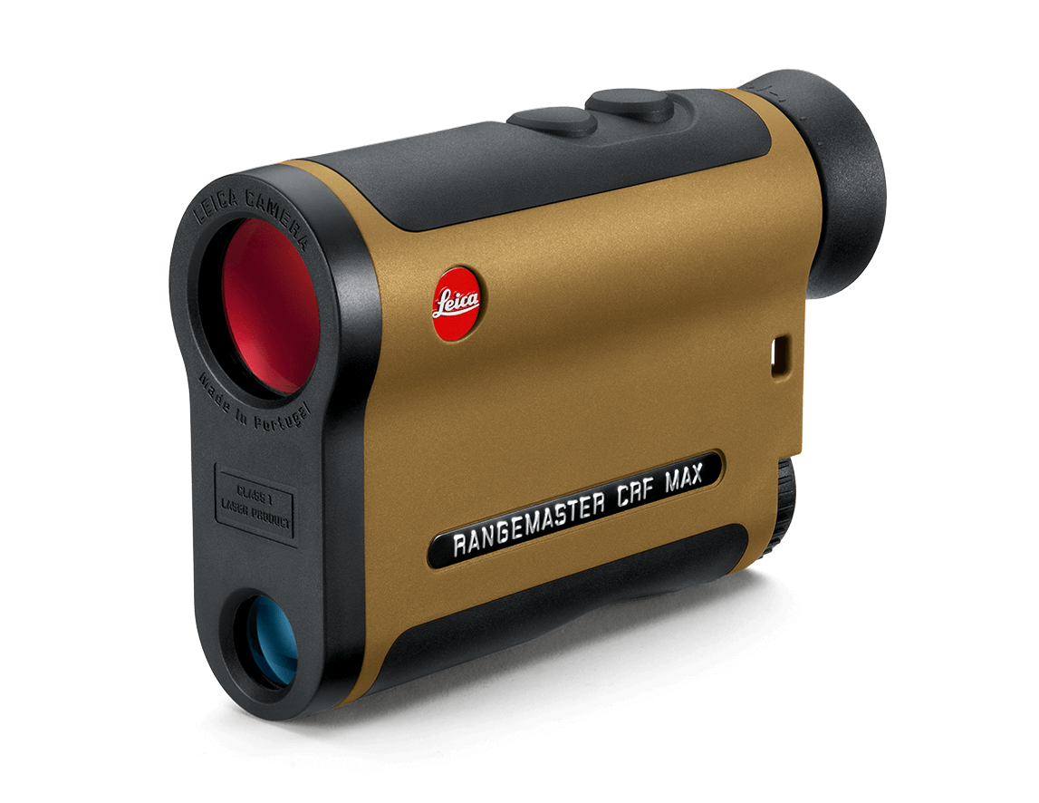 Telemetro compatto Leica Rangemaster CRF MAX con display MicroLED.