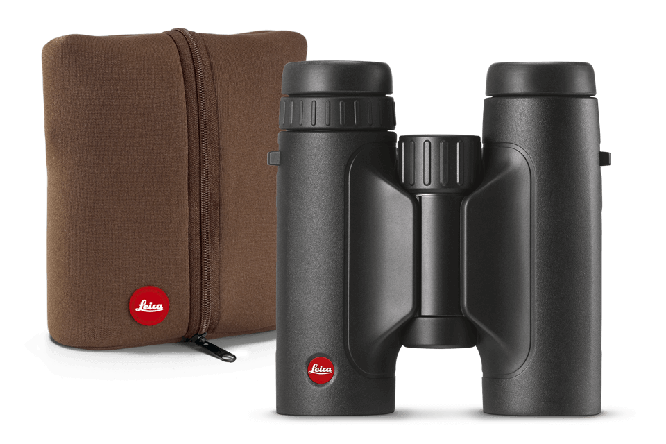 Binocolo Leica Trinovid 8x32 HD con custodia, design compatto e robusto, perfetto per esplorazione della natura.