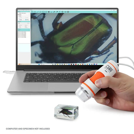 Celestron DELUXE HandHeld Digital Microscope in uso
