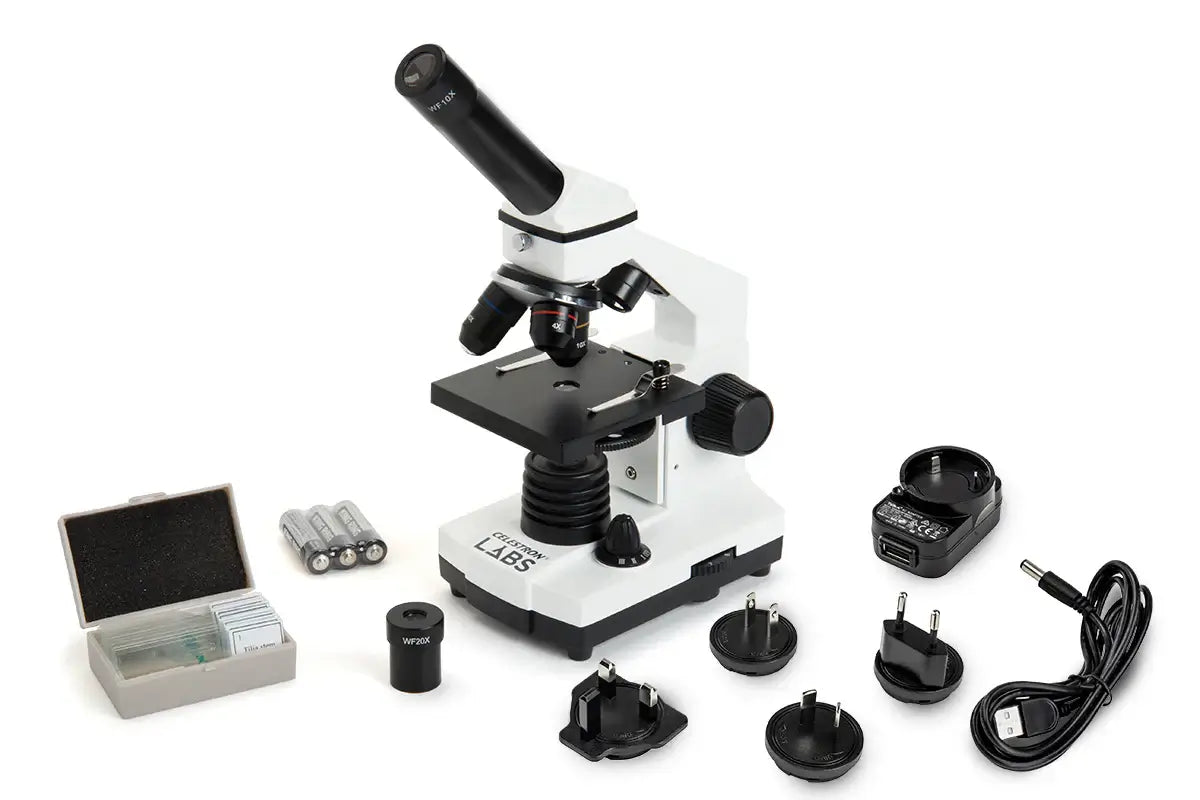 Celestron Labs CM800 microscopio con accessori in dotazione