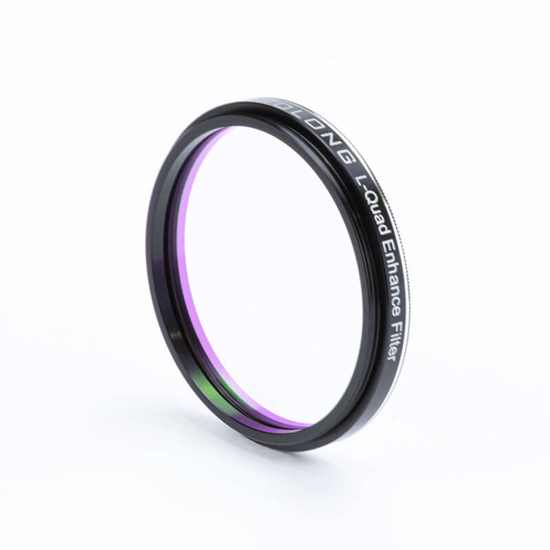 Optolong Filtro 2" L-QEF Quad Enhance per riduzione inquinamento luminoso, ideale per astrofotografia e osservazione di galassie.