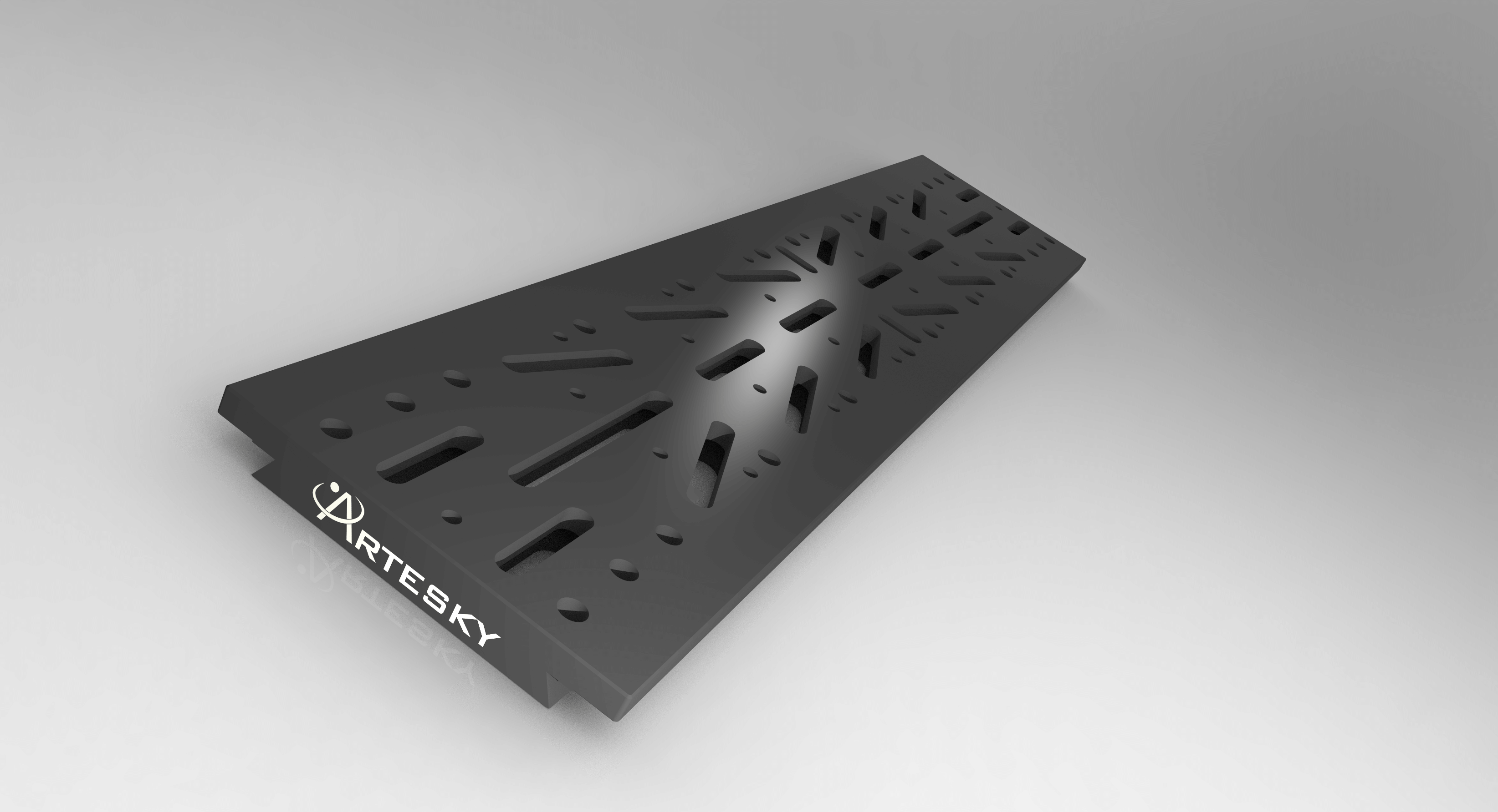 Piastra Losmandy 480mm Artesky per montature telescopiche, progettata per installazione di strumenti su attacco Losmandy. Alta qualità.