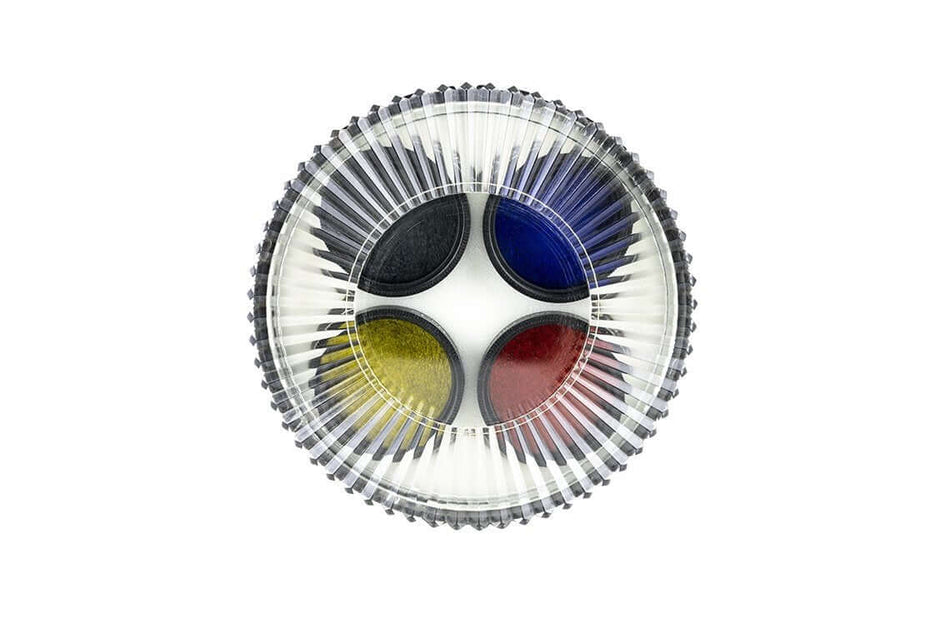 Set di filtri colorati Celestron 31.8mm per osservazione planetaria, con custodia trasparente, riduce abbagliamento e aumenta contrasto.
