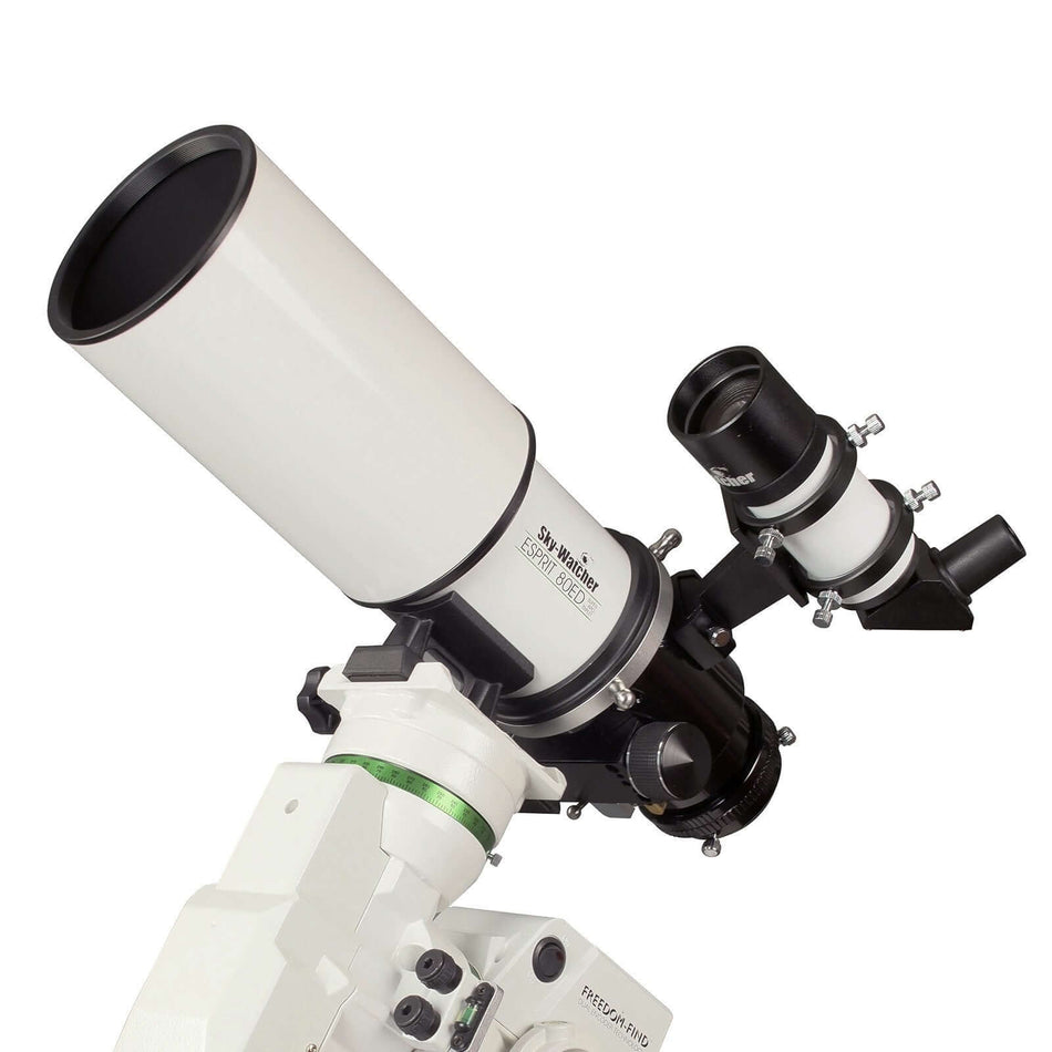 SkyWatcher Esprit 80ED APO Tripletto, tubo ottico rifrattore apocromatico con spianatore di campo e accessori, ideale per astroimaging.